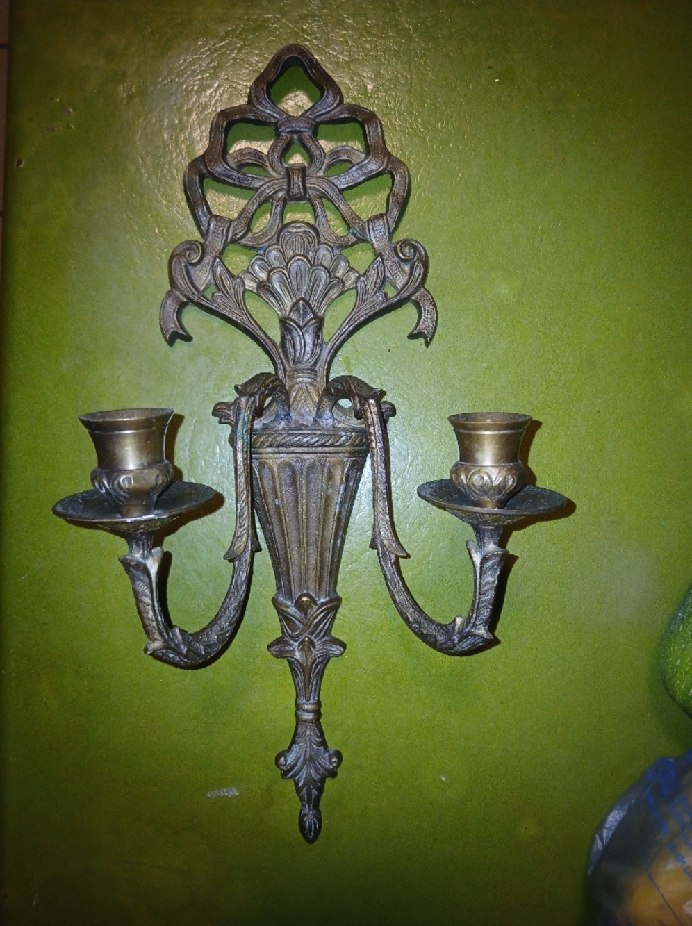 Beautiful Antique/ Mid Century 2 Arm Candle Sconce.
